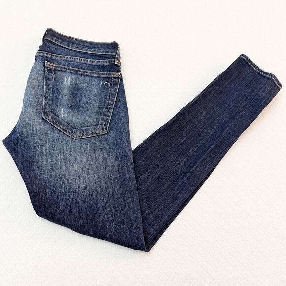 Rag & Bone The Dre Dark Wash Distressed Denim Jeans Size 23 - Picture 2 of 7